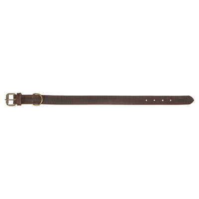 Trixie Halsband Hond Rustic Vetleer Donkerbruin 48-56X3 Cm