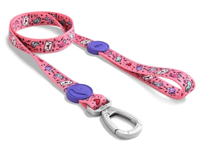 Morso Hondenriem Gerecycled Sweet Tweet Roze 120X1,5 Cm Tot 6 Kg