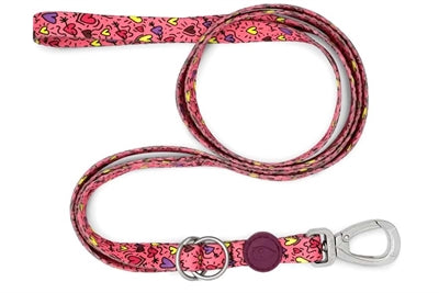 Morso Hondenriem Verstelbaar Gerecycled Pink Think Roze 65-200X2,5 Cm 20-80 Kg