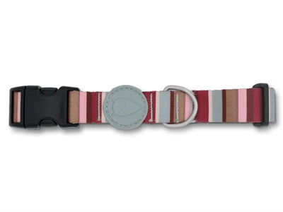 Morso Halsband Hond Gerecycled Skyline Rood / Roze 30-42X1,5 Cm