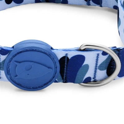 Morso Halsband Hond Gerecycled Splash Blauw 30-42X1,5 Cm