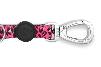 Morso Hondenriem Verstelbaar Gerecycled Bubble Leo Roze 75-230X1,5 Cm 1-4 Kg