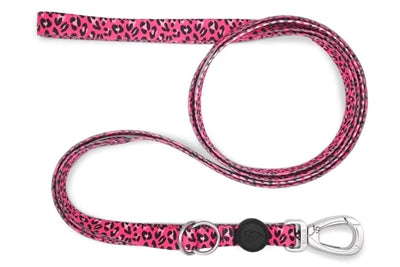 Morso Hondenriem Verstelbaar Gerecycled Bubble Leo Roze 75-230X1,5 Cm 1-4 Kg