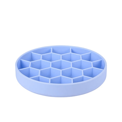 Zolux Voerbak Hond Slow Feed Met Zuignappen Silicone Blauw 16X16X4,3 Cm