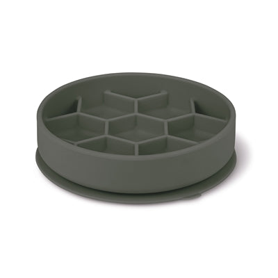 Zolux Voebrak Hond Slow Feed Met Zuignappen Silicone Grijs 21,5X21,5X4,5 Cm